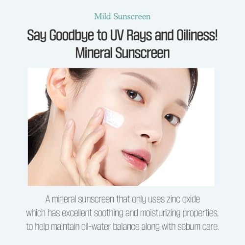 ETUDE Sunprise Mild Airy Finish Sun Milk SPF50+ / PA++++ (55ml) | Sebum-free, Non-Sticky, Long Lasting Protection, 100% Mineral Based Korean Sunscreen, Korean Skin Care