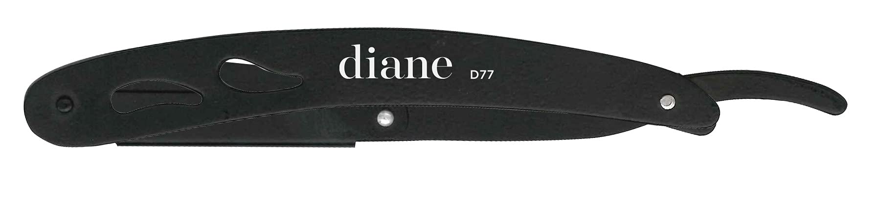 Diane Professional Straight Edge Shaving Razor, Black, 0.15 lb
