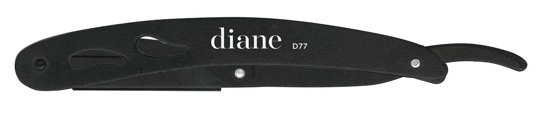Diane Professional Straight Edge Shaving Razor, Black, 0.15 lb