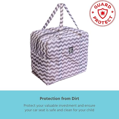 J.L. Childress Go-Go Travel Bag for Backless Booster Seats and Compact Strollers - Fits gb Pockit and BabyZen Yoyo - Booster Seat Travel Bag - Chevron