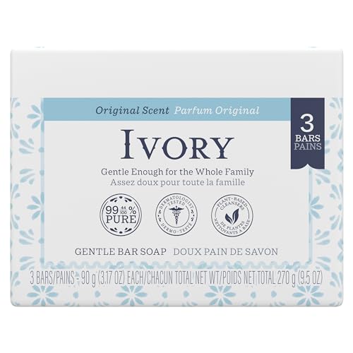 Ivory Simply Ivory Bath Bar for Unisex, 3 Count