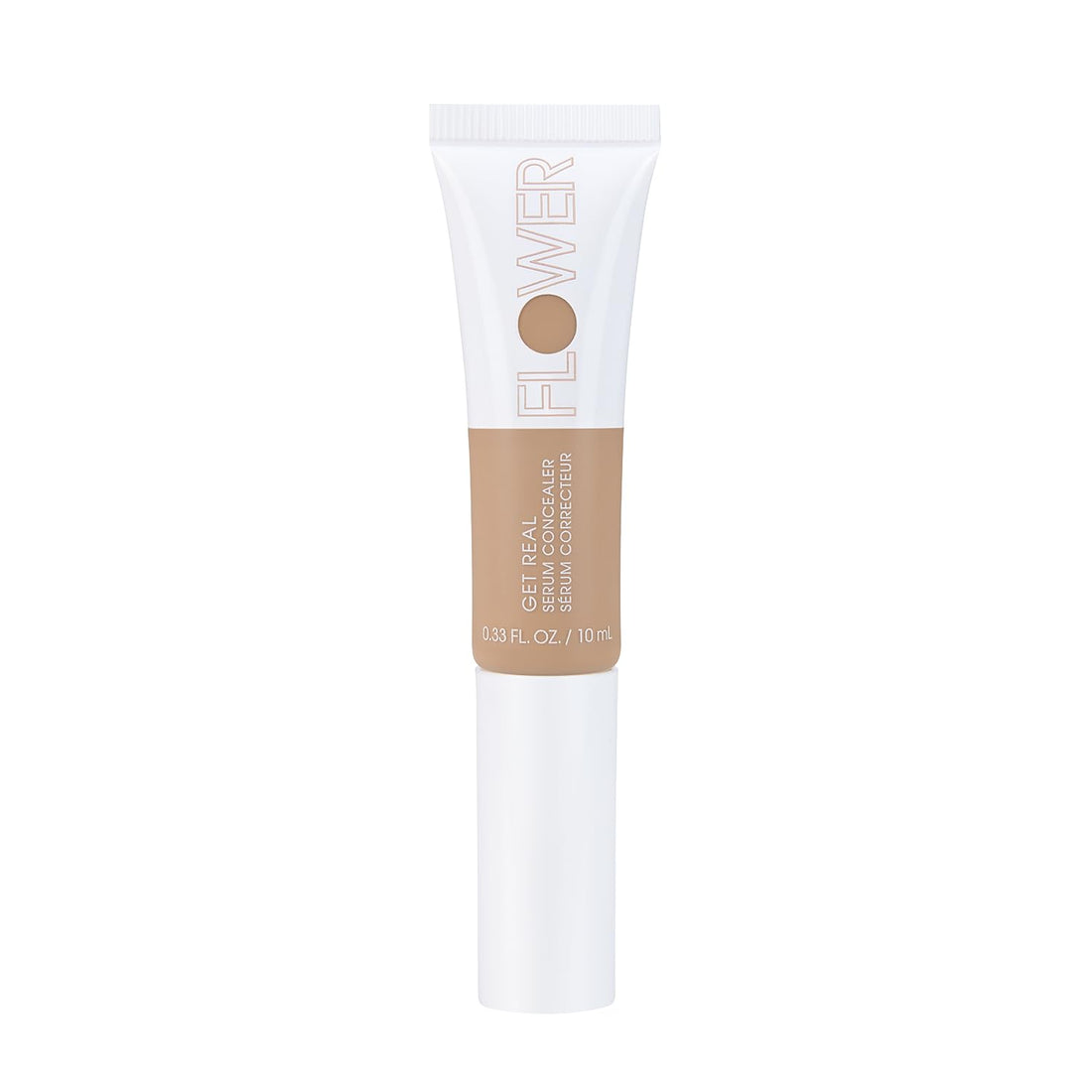 FLOWER BEAUTY By Drew Barrymore Get Real Serum Concealer - Brightens Skin + Blurs Blemishes - Hydrating Serum- Light