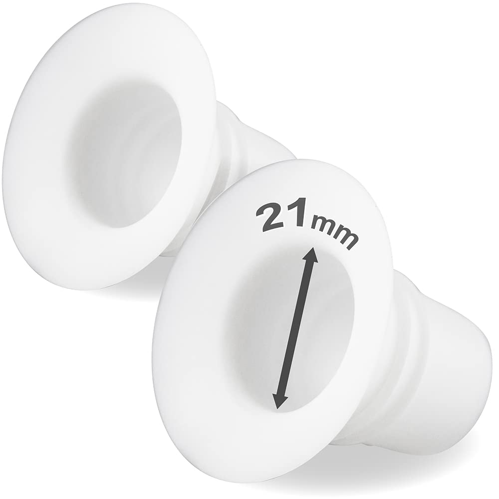 Nenesupply 21mm Flange Insert Compatible with Elvie Flange Pump Parts Elvie Stride Flange Momcozy Medela Flange Spectra Willow Reduce 24mm to 21mm Use as Elvie Inserts Medela Insert Momcozy Insert