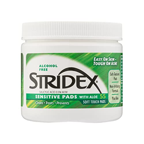 Stridex Daily Care Acne Pads with Aloe Sensitive Skin - 55 ct
