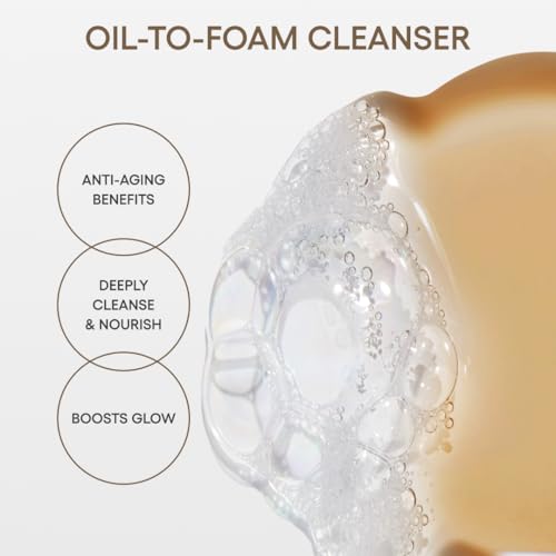 LANEIGE Perfect Renew Nourishing Oil-to-Foam Cleanser: 2-in-1 Anti-Aging Face Wash for a Radiant Glow to Remove Makeup, Sunscreen, & Impurities