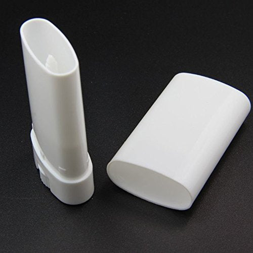 10pcs Empty Oval White Containers Small Sample Tubes Plastic Lip Balm Tubes Lipstick Tube 15ml/5ml (15ml)