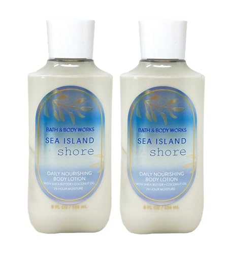 Bath and Body Works Body Lotion, Set of 2, 8oz Each (Sea Island Shore)