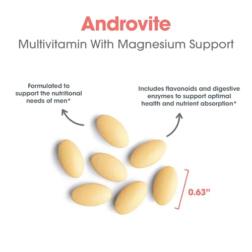 Optimox Androvite for Men - Magnesium Supplement for Men 500mg, Multimineral Supplement, Multivitamin Supplement, Vitamin C, Vitamin D3, Calcium-Free - 180 Count