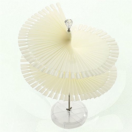 Natrual: Yimart 120 Sticks Nail Art Color Chart Display Stand Spiral False Nails Display Shelf Practice Tools For Solon Nails Polish Gel Show (Natrual)