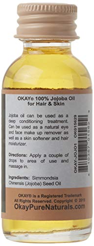 Okay 100% Pure Oil, Jojoba, 1 Ounce