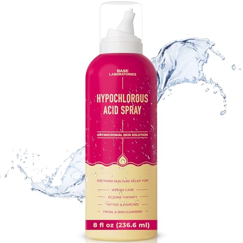BASE LABORATORIES Hypochlorous Acid Spray for Face & Skin | 8 oz | Magic Facial Spray Daily Skin Repair Solution for Sensitive Skin, Redness, Irritations, Eczema, Acne. Hypochlrous HOCL Molecule Spray