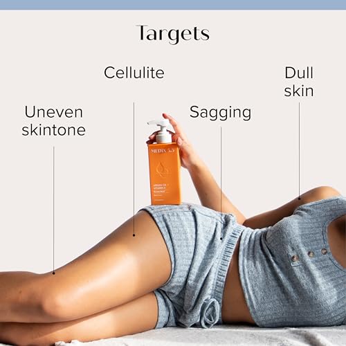 MEDIX 5.5 Argan Oil Cream W/Vitamin E Anti Aging Skin Care Moisturizer Body Cream | Firming Body Lotion Reduces Look Of Wrinkles, Cellulite, Crepey Skin, & Uneven Skin Tone For Women & Men, 15 Fl Oz