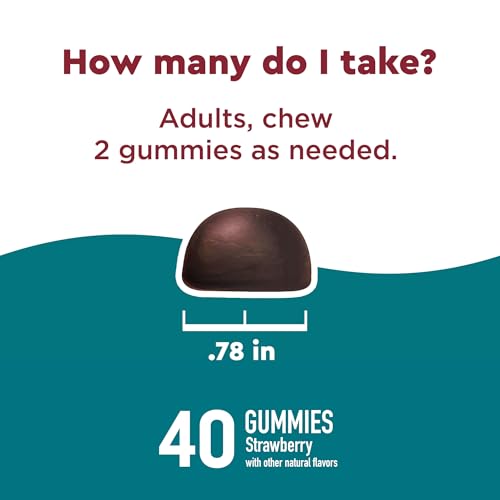 Nature Made Wellblends Stress Relief Gummies, L theanine 200mg to Help Reduce Stress, with GABA 100mg, Same Day Stress Support, 40 Strawberry Flavor Gummies