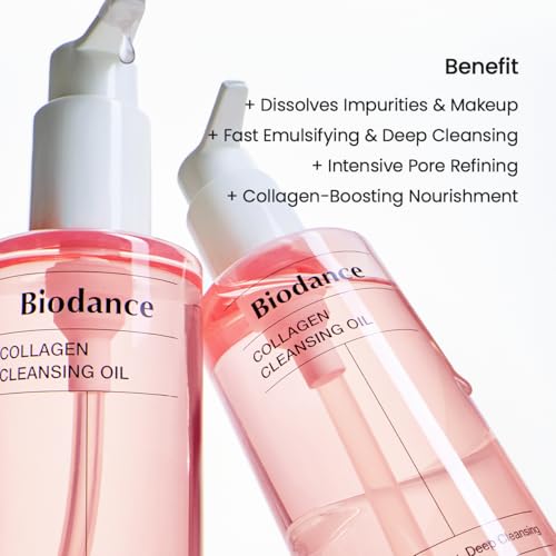 BIODANCE Collagen Cleansing Oil, Facial Oil Cleanser, Gentle Makeup Remover without Clogging Pores, Removes Bleackhed and Whitehead for Sensitive Skin, Oily Skin, Korean Skincare6.76 fl. oz. (200 ml)