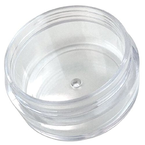 (Quantity: 40 Pieces) Beauticom® 10G/10ML High Quality Round Clear Jars with White Lids for Beads, Gems, Glitter, Charms, Small Arts and Crafts Items - BPA Free