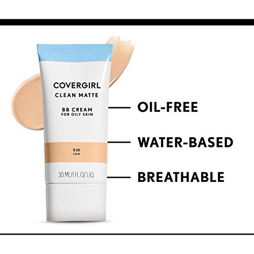 COVERGIRL - Clean Matte BB Cream, Oil-Free, Long-Lasting, Sensitive Skin, Lightweight, 100% Cruelty-Free