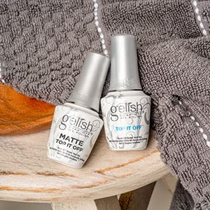 Gelish Matte & Gloss Duo Kit, Clear Coat Nail Kit, Matte Top Coat For Gel Nails, Glossy Top Coat For Gel Nails, 0.5 ounce