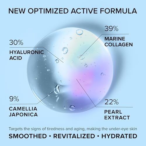 MAREE Eye Gels - Under Eye Patches for Puffy Eyes and Dark Circles with Natural Marine Collagen & Hyaluronic Acid - Anti-Aging Masks for Face to Soothe Puffiness - Undereye Mask Patches