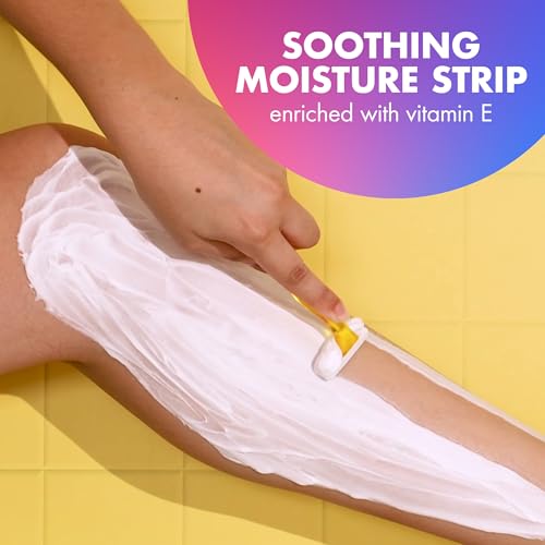 BIC Soleil 3 Colors Women's Disposable Razors With Aloe Vera and Vitamin E Lubricating Strip for Enhanced Glide, 3 Blades, 14 Count