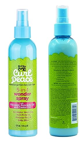 Just For Me Kids Curl Peace Hair Products Combo (SHAMPOO, CONDITIONER & WONDER SPRAY)