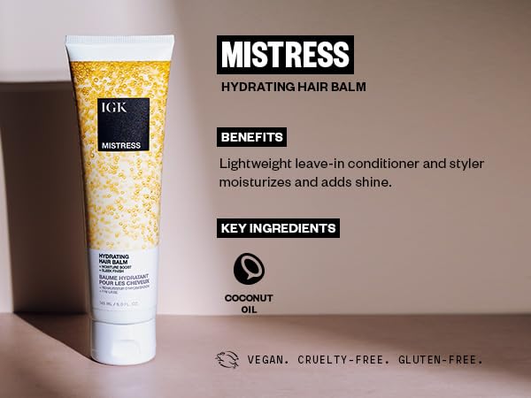 IGK LEGENDARY Dream Hair Shampoo (8 Oz) + IGK Mistress Hydrating Hair Balm (5 Oz) | Hydrated + Shine + Frizz Control | Vegan + Cruelty-Free |