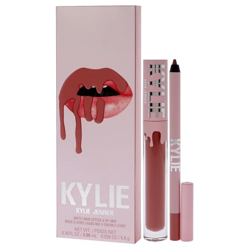 Kylie Cosmetics Matte Lip Kit - 301 Liquid Angel for Women - 2 Pc 0.10oz Matte Liquid Lipstick, 0.03oz Lip Liner