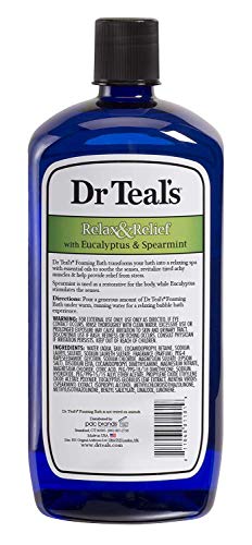 Dr Teal's Foaming Bath Variety Gift Set (2 Pack, 34oz Ea.) - Relax & Relief Eucalyptus & Spearmint, Melatonin Sleep Bath - Essential Oils Blended with Pure Epsom Salt Eases Aches & Aids in Sleep