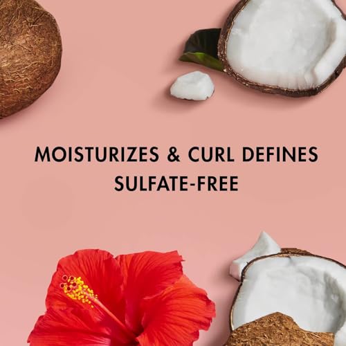 SheaMoisture Coconut & Hibiscus Hair Care Bundle – Curl Enhancing Smoothie, Curl & Style Milk + Frizz Free Curl Mousse (3 Piece Set)
