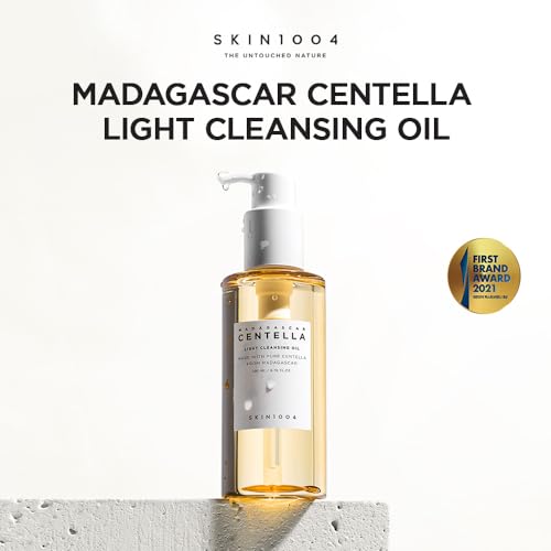 SKIN1004 Madagascar Centella Light Cleansing Oil 6.76 fl.oz, 200ml | Gentle Oil Cleanser for Face, Korean Facial Cleanser, Double Cleansing