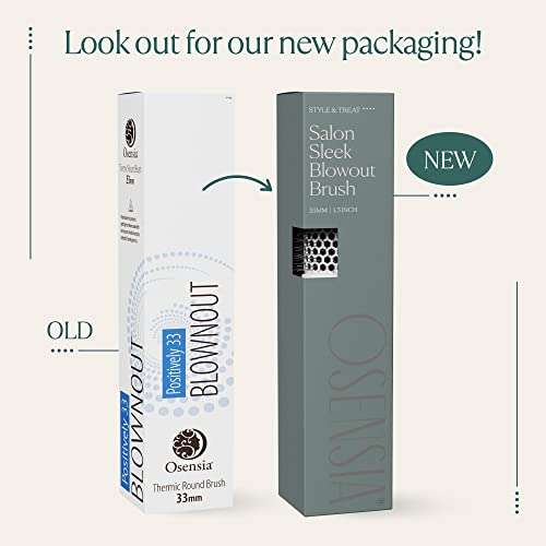 Professional Round Brush for Blow Drying - Small Ceramic Ion Thermal Barrel Brush for Sleek, Precise Heat Styling and Salon Blowout - Lightweight, Antistatic Bristle Hair Brush by Osensia (1.3 Inch)