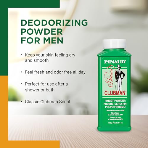 Clubman Pinaud Finest Powder, White, Skin Soothing, 4 oz