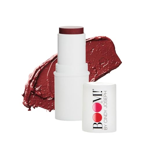 BOOM Beauty Boomstick Berry - All-in-One Cream Blush for Cheeks, Eyes & Lips - Long-Wearing, Blendable Makeup Blush Stick for Mature Skin - Cruelty-Free Lip Cheek Tint with Skincare Benefits