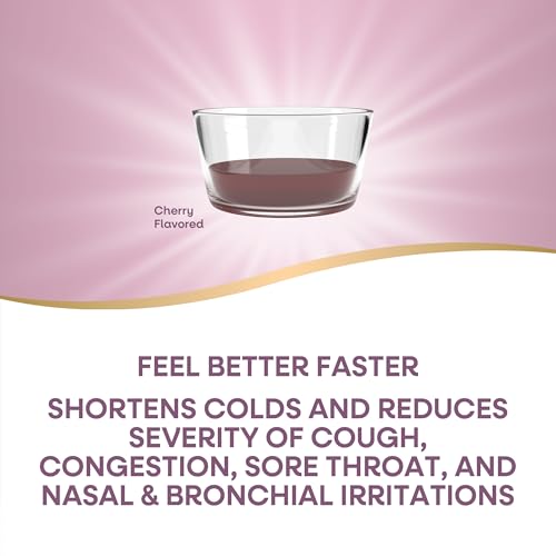 Nature's Way Cold Relief Syrup, Umcka, Shortens Duration & Reduces Severity, Multi-Symptom Cold Relief, Homeopathic, Phenylephrine Free, Non-Drowsy, Cherry Flavored, 8 Fl Oz (Packaging May Vary)