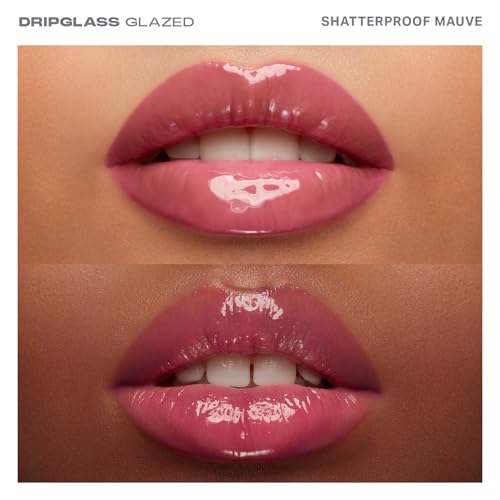 MORPHE Dripglass High Shine Lip Gloss - Semi-Sheer or Full Coverage Lip Color with Glass-Like Shine and Nonsticky Finish - Infused With Squalane & Vitamin E - Shatterproof Mauve (0.13 Fl Oz)