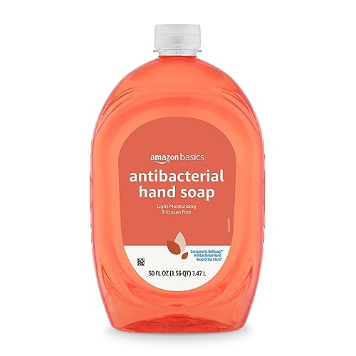 Amazon Basics Antibacterial Liquid Hand Soap Refill, Light Moisturizing, Triclosan-Free, Citrus, 50 Fl Oz (Pack of 1) (Previously Solimo)