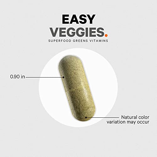 Codeage Instantfood Easy Veggies, Over 15 Vegetable Powders Equivalent All-in-One, Daily Vegan Blend, Whole Food Greens Vitamins Supplement Capsules, Phytonutrients Multivitamin, Non-GMO, 90 Capsules