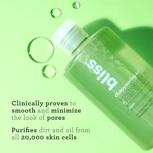 Bliss Disappearing Act Niacinamide Toner - 10 Fl Oz - Pore Vanish Complex - Purifies and Minimizes Pores - Alcohol-Free Face Toner - Clean - Vegan & Cruelty Free