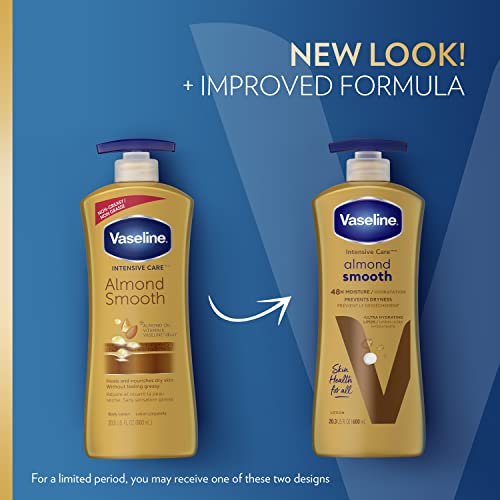 Vaseline Intensive Care hand and body lotion Almond Smooth for Rich Moisturization 20.3 Oz