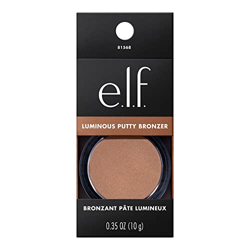 e.l.f. Luminous Putty Bronzer, Lightweight Putty-to-Powder Bronzer For A Radiant, Glowing Finish, Highly Pigmented, Vegan & Cruelty-Free, Day Trip