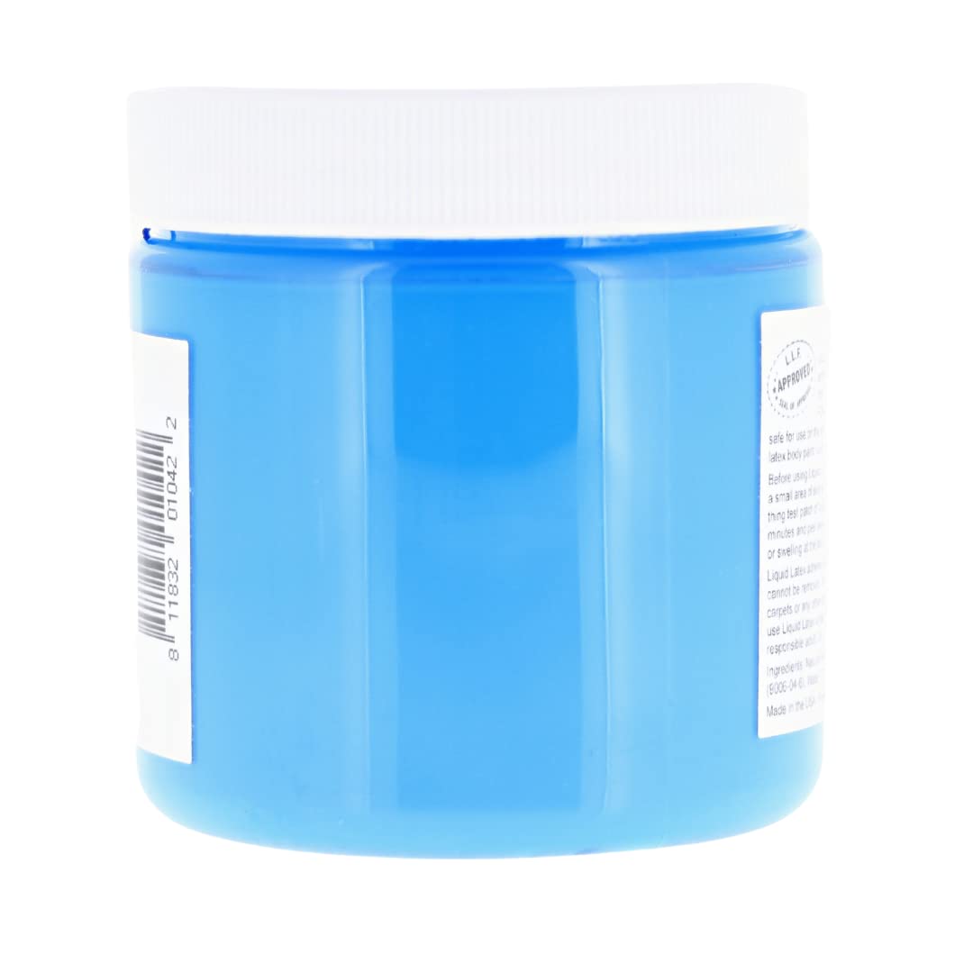 4 Ounce Liquid Latex Blue Body Paint - Easy to Peel off Liquid Latex for Nails!