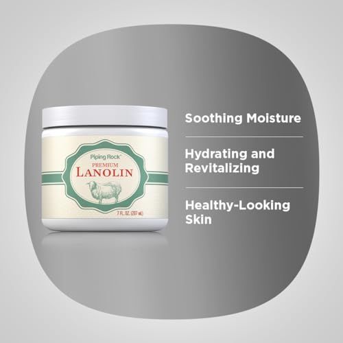 Piping Rock Lanolin Nipple Cream | 7 fl oz | Pure Hand & Skin Ointment | Soothing Balm