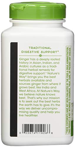 Nature's Way Nature's Way Premium Herbal Ginger Root, 1,100 Mg Per Serving, 240 Vcaps, 240 Count (Pack of 12)