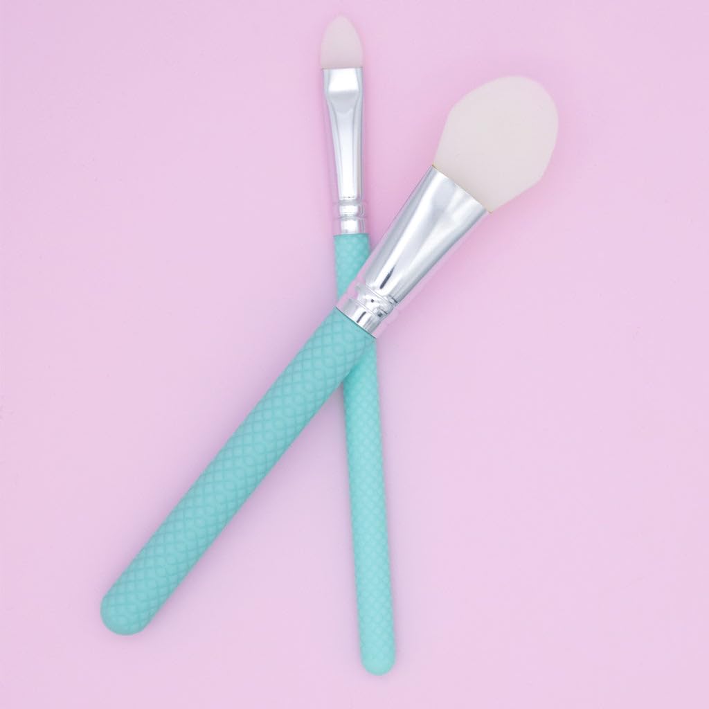 Royal & Langnickel Full Size MODA Spa Face Mask Applicator Brush Set, Includes, Large Round Spatula, and Small Pointed Spatula, Mint