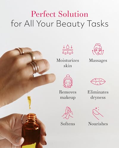 Leven Rose Jojoba Oil Organic, Pure Cold Pressed Natural Unrefined Moisturizer for Skin Hair and Nails 4 oz