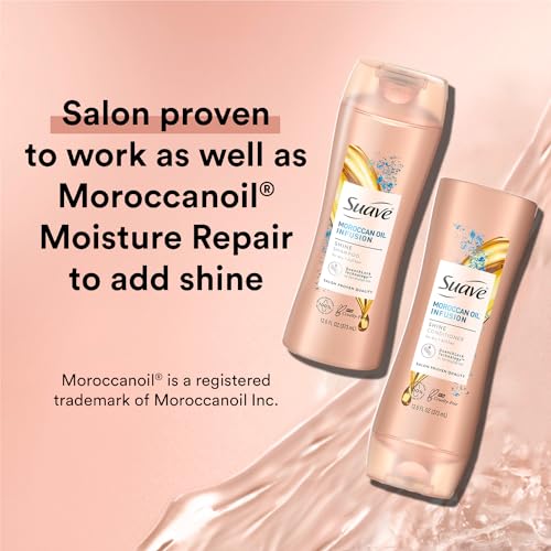 Suave Moroccan Oil Infusion Shampoo & Conditioner Set - Argan Oil for Damaged, Dry Hair, Shine & Healthy Locks, 12.6 Oz (2 Pieces)