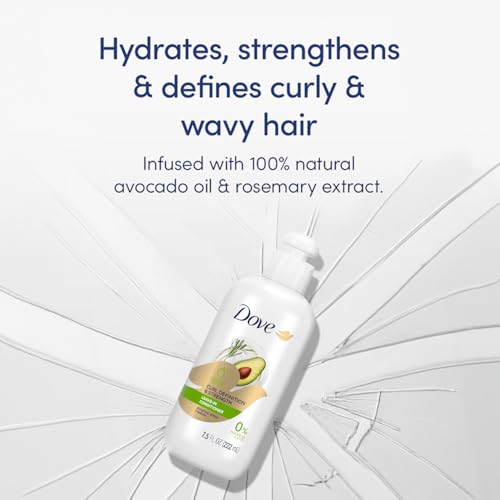 Dove Leave-in Conditioner 2-Pack, Curl Definition & Strength – Wavy and Curly Hair Products for Women, 7.5 Oz Ea