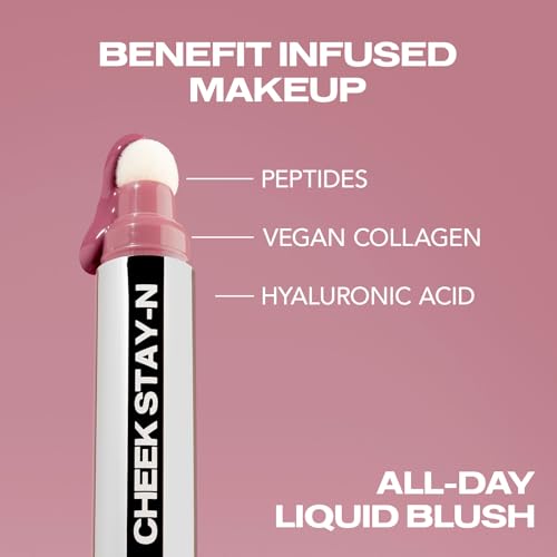 Sacheu Cheek STAY-N Liquid Blush for Cheeks — High Pigment, Buildable, Lightweight Cream Blush Infused With Squalane, for Dewy & Radiant Flushed Cheeks — Long-lasting & Cruelty Free, I'm Guilty