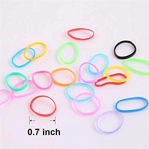 Munax Huren Multi Candy Color Baby Girl's Kids Hair Holder Hair Tie Elastic Rubber Bands 1000Pcs