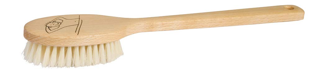 Children's Bath Brush : Bürstenhaus Redecker Natural Pig Bristle Children's Bath Brush with Waxed Beechwood Handle, 11-3/8-Inches