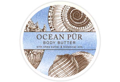 Greenwich Bay Trading Company Botanic Body Butter with Shea Butter and Cocoa Butter 8oz Tub (Ocean Pur)
